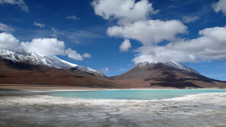 Green Lake near the border of Bolivia and Chile. 