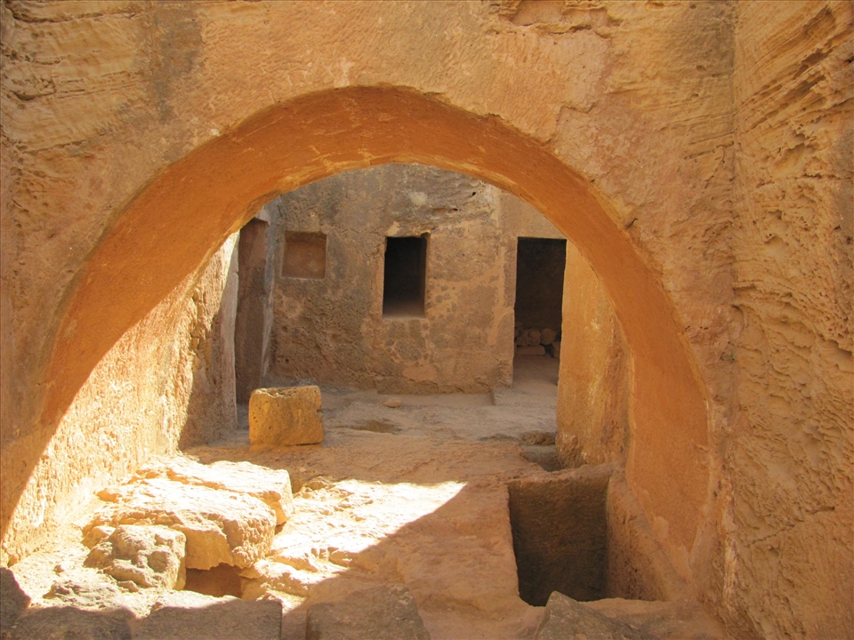 Inside of one tomb