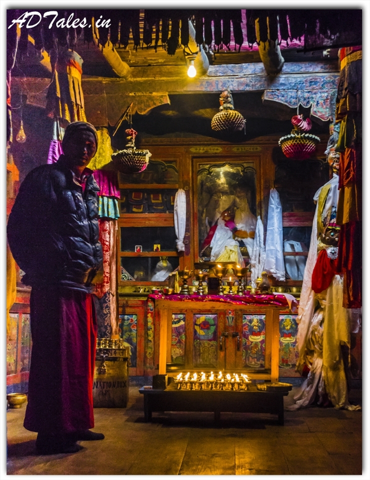A Blessing from Lama at Langja Monastery Kaza,HP,IN