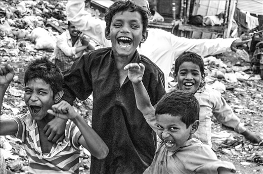 It displays the essence of sheer happiness irrespective of living conditions