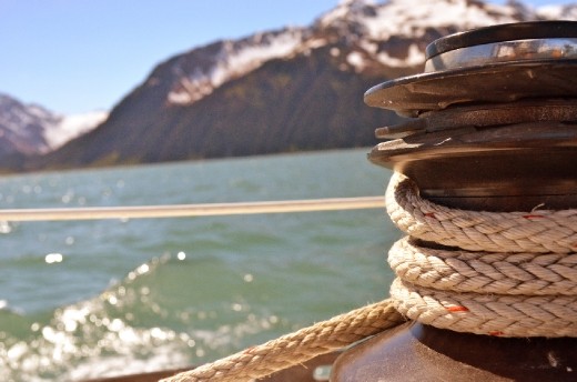 The winch with the beauty of Resurrection Bay in the background. 