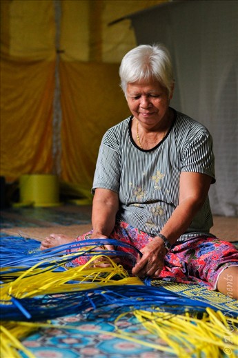 Enjoying the work that she likes