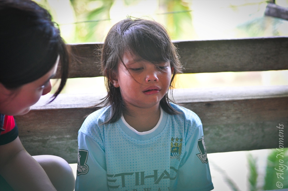 Crying after injection from doctor