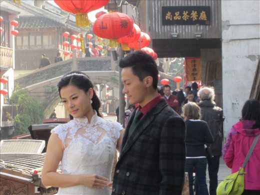 Photo de mariage sur ancien canal