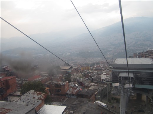 Métro Cable qui nous améne dans les hauteurs de la ville