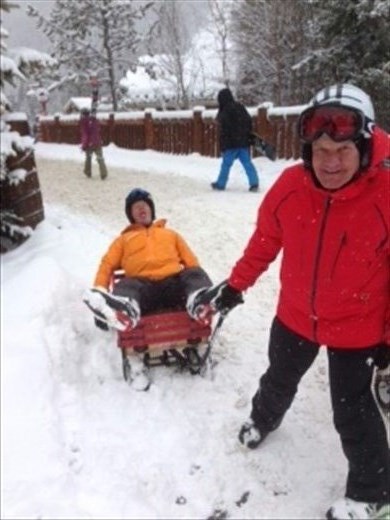 Après une journée épuisante de poudreuse