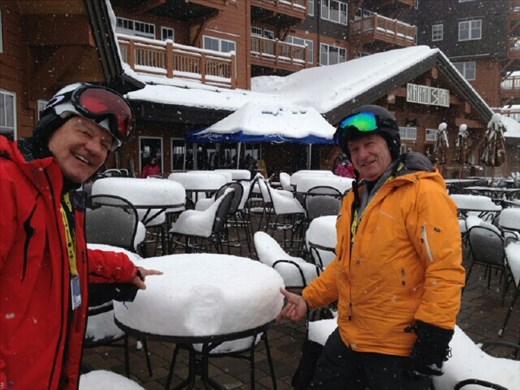 On se prépare pour la poudreuse