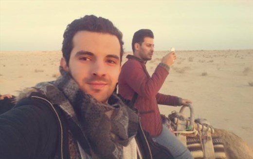 Taking a selfie while riding a camel