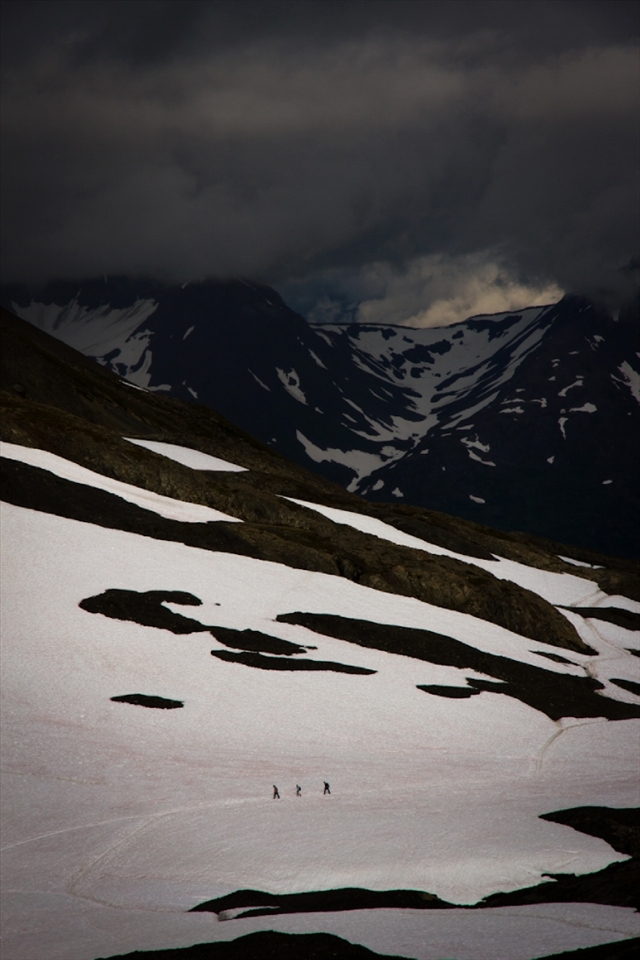 Chased by the clouds on the way down from Exit Glacier, Alaska.