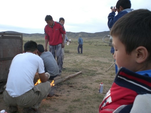 I am very interested by people and their behaviour, their culture, traditions and activities. I was in the middle of Mongolia, only with few families living in their yurts, and people were always looking at me, but I got to take this picture when nobody noticed my presence, so I could show precisely how they were doing their normal lives.