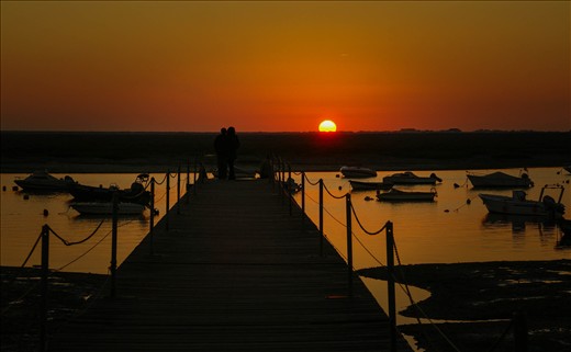 small harbor in Faro really isn't the most beautiful place during a day, but ...