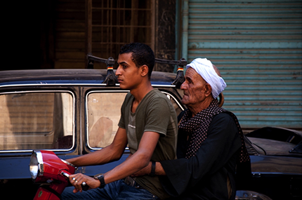 One old tradition: The young even if he leads, he still respects & aids the old