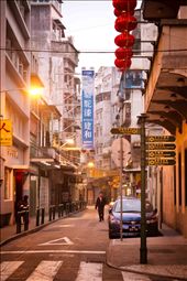 Macau, China - A Macau street starts to fill up with locals going about their business early in the morning a few days before the start of the New Year.: by alec_corpuz, Views[267]