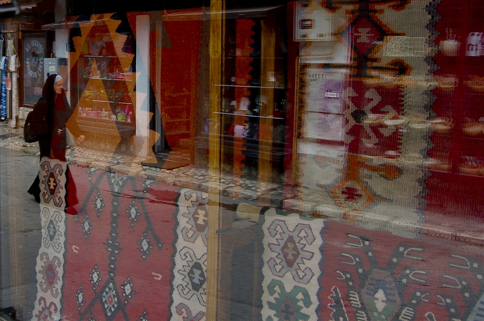 Carpet shop in the district of Baščaršija. Sarajevo BIH