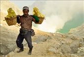 With very modest equipments, the miners would walk  to Ijen crater.: by alexamzah, Views[325]