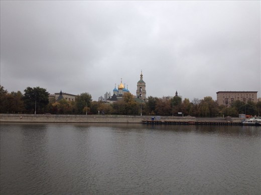 View of the monastery across the river from my hotel.