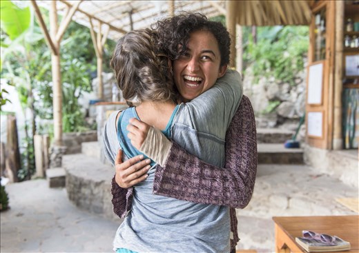 Smiles abound at the Yoga Forest up the mountains of Lake Atitlan. 