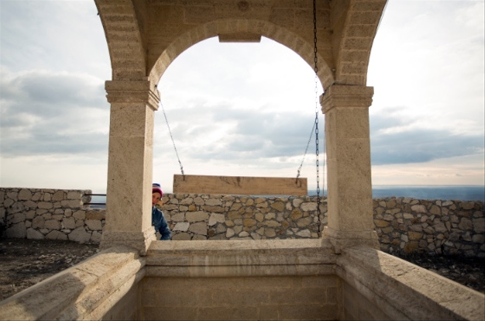 Bell tower is made from the same calcareous stone and all the place is surrounded with stone walls like the old citadels.Even encountered a small villager that told a little story about the time the church was build.