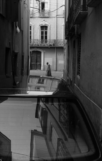 LONE STROLL, Perpignan, France: Although the neighbourhood was a very confined and dense environment. I still felt very Isolated. The same sense of isolation the Muslims feel towards the French. 