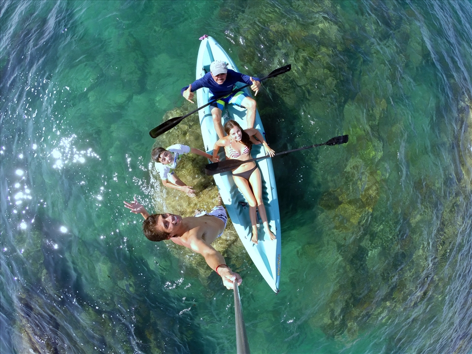 Kayaking in the world's aquarium. 
