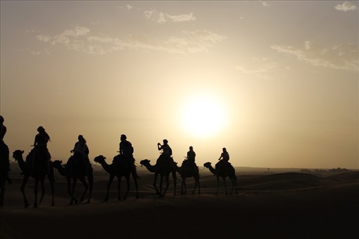 Silhouette as the sun goes down