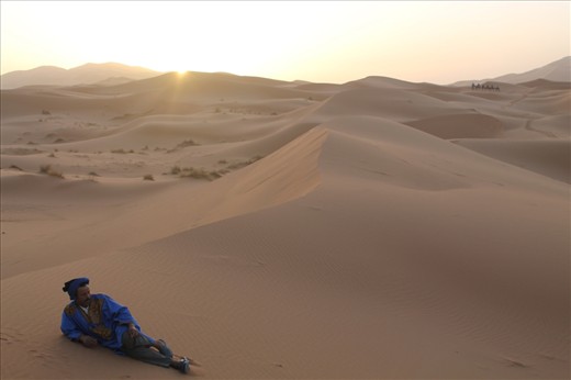 Early morning rise to get out of the Sahara Desert