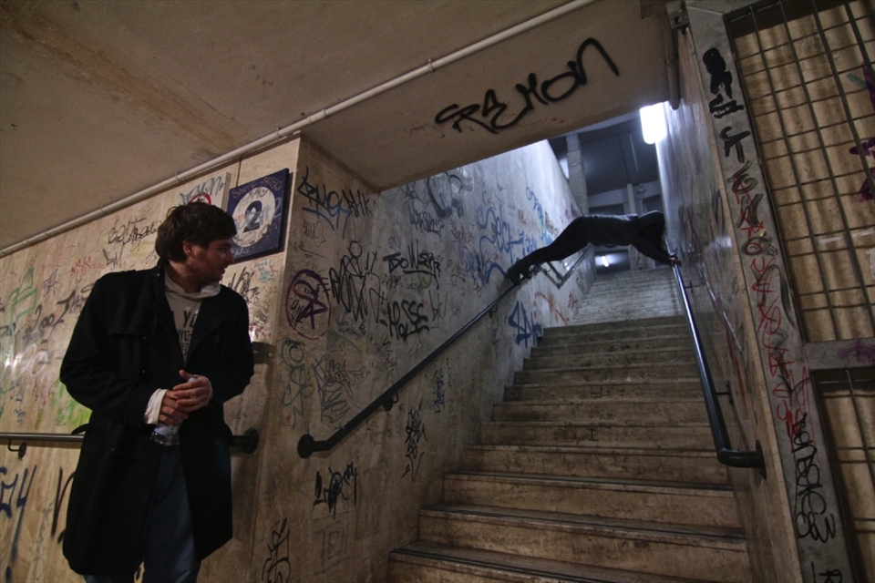 I remember laughing a lot taking this shot. We were so determined to maintain high spirits during our three our wait. The contrast in lighting from the platform above looked great as Ffion went through great lengths to keep us both entertained. I really loved the lighting, and angles in this shot, as well as it providing a great memory. 