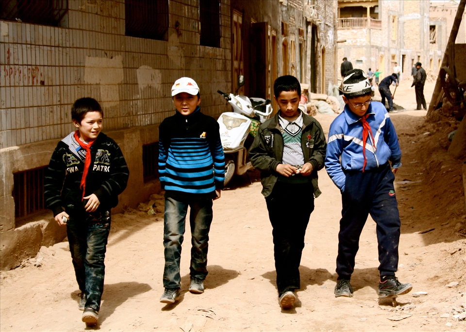 Young boys of the Uyghur minority group in Kashgar, Xinjiang Province