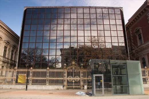 The Hungarian National Radio HQ, Budapest city center, includes this large structure among it's older buildings.