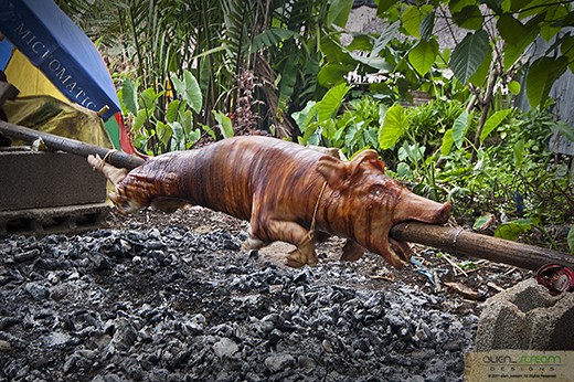 roasting of the pig