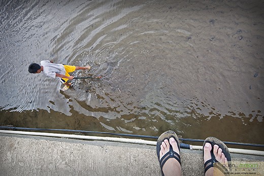 walking the river in low tide