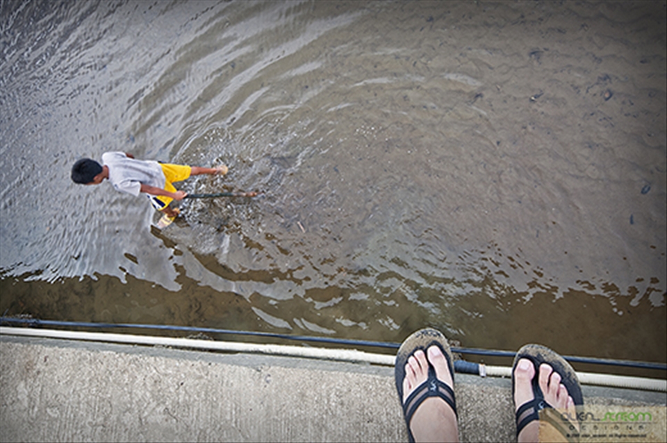 walking the river in low tide