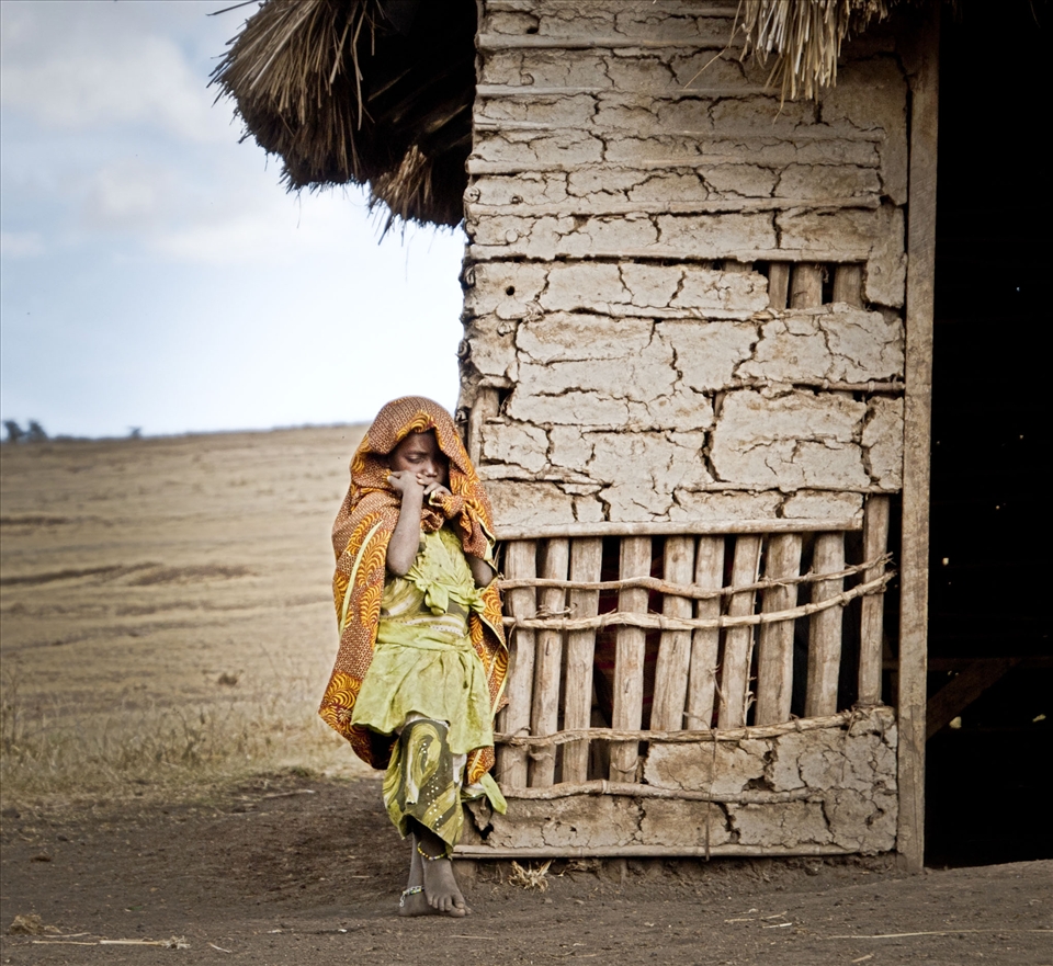 Stunning, shy Masai school girl - Ngorongoro, Tanzania