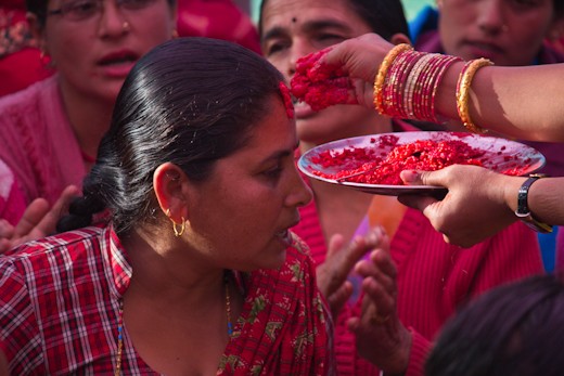 Upon arrival, guests are marked by 