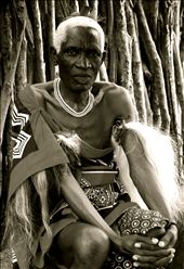 'Chief of All Maidens' of Swaziland presides over all young women in the Kingdom. Resting at the Incwala ceremony.: by alliebhughey, Views[797]