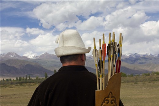 Man surveys the landscape before the hunt.