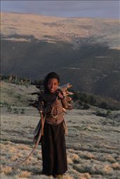 Girl bringing fire-wood home at sunset. : by alstart12, Views[286]