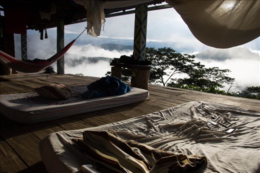 The sleeping area at the chacra, or farm, in the Junín province of Peru