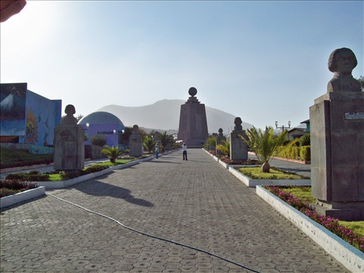 The approximate location of the equator.