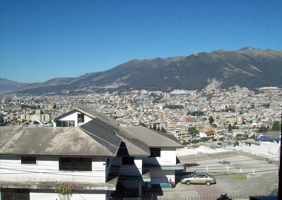 Day time view of the city Quito from my host family’s house.