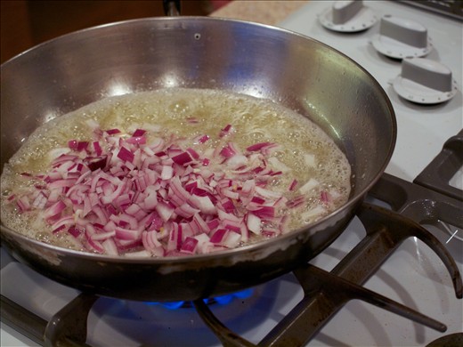 Sauté onions in a couple pads of butter until golden.