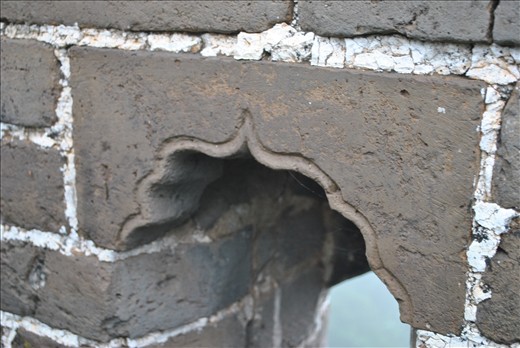 Detailing on the holes to hurl rocks down on the enemy!