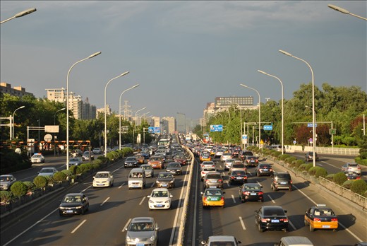 The road into Beijing from Taintan Park
