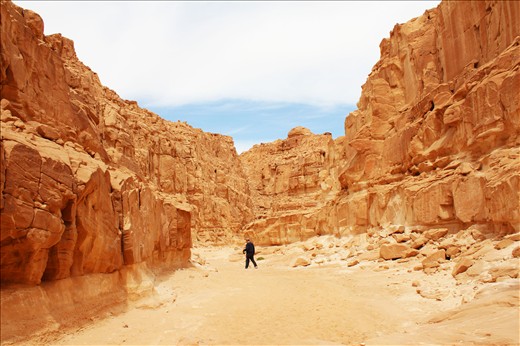 this photo is in Arada Canyon in Sinai and this person was the oldest between us