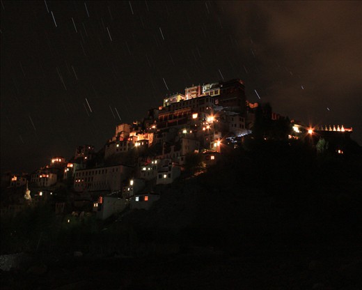 STAR TRAIL TIKSHEY MONASTERY