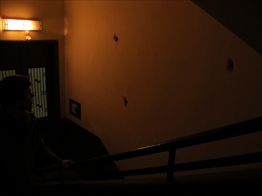 Bullet holes can be found everywhere