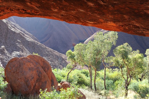 Uluru from the inside, timeless & significant to the people who occupied it.