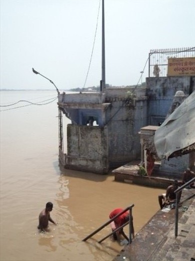 People swimming in the river in Varanassi