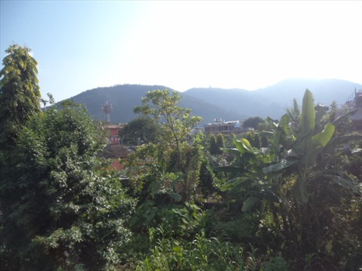 View from my hotel in Pokhara