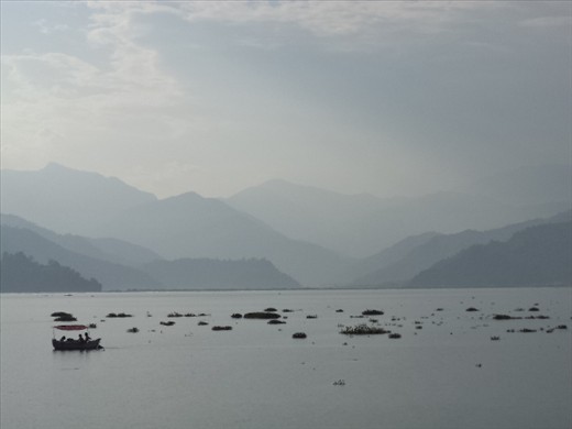 The lake in Pokhara in Nepal in the Anapurna national park